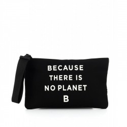LUPITALF CLUTCH WITH MESSAGE BLACK