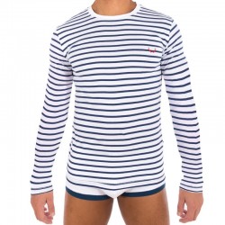 LONG SLEEVE TSHIRT WHITE NAVY STRIPES