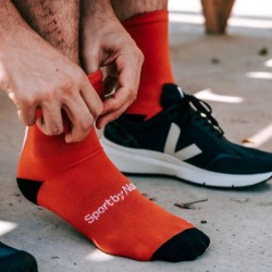 HIGH SOCKS ORANGE/WHITE