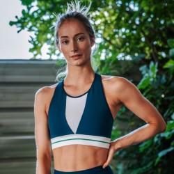 WOMEN'S SPORT BRA BLUE OPAL