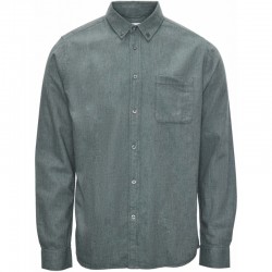 90889 ELDER REGULAR MELANGE FLANNEL SHIRT 1073 DARK GREY MELANGE S