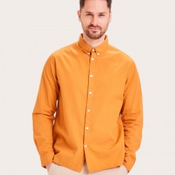 KNOWLEDGE COTTON APPAREL 90864 LARCH CORD SHIRT 1342 INCA GOLD