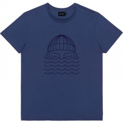 BASK IN THE SUN TO THE SEA TEE WASHED BLUE