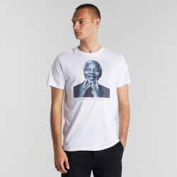 DEDICATED T-SHIRT STOCKHOLM MANDELA SMILE WHITE