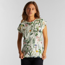 Dedicated T-SHIRT VISBY FLOWER FIELD OFF-WHITE