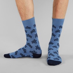 DEDICATED SOCKS SIGTUNA SEA TURTLES LIGHT BLUE
