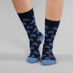 DEDICATED SOCKS SIGTUNA SEA TURTLES NAVY