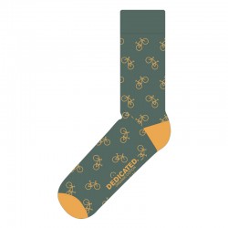 SOCKS SIGTUNA BIKE PATTERN FOREST GREEN