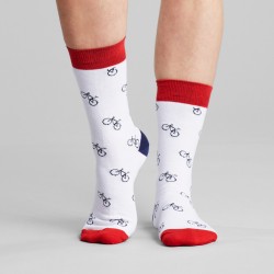 DEDICATED SOCKS SIGTUNA BIKE PATTERN WHITE