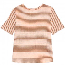 OLIVIA STRIPED T-SHIRT OFF-WHITE-BRICK
