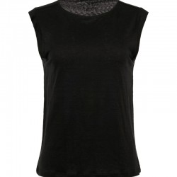 KCA VIOLET LOOSE LINEN TEE 1300 BLACK JET
