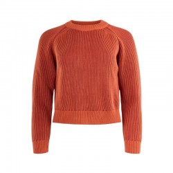 KNOWLEDGE TWO TONE RIB CREW NECK 1367 AUTUMN LEAF