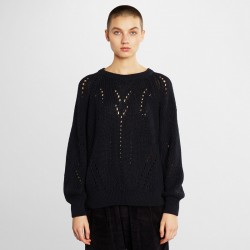 DEDICATED SWEATER OCKELBO POINTELLE KNIT Black