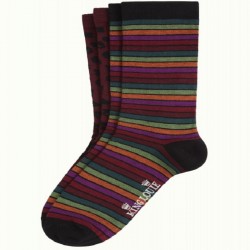 KING LOUIE SOCKS 2-PACK PROSECCO BLACK