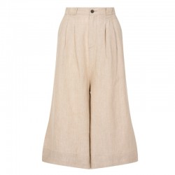 KNOWLEDGE COTTON APPAREL LINEN BAGGY SHORTS LIGHT FEATHER GRAY