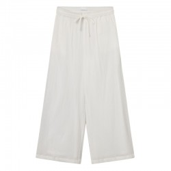 KNOWLEDGE COTTON APPAREL COTTON CREPE PANTS SNOW WHITE