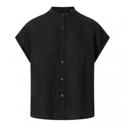 KNOWLEDGE COTTON APPAREL SHORT SLEEVE LINEN SHIRT