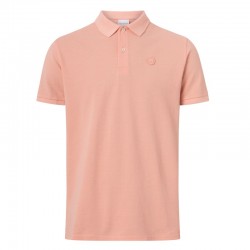 KNOWLEDGE COTTON APPAREL 20092 BASIC BADGE POLO 1379 CORAL PINK