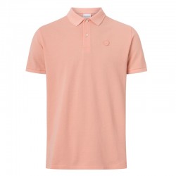KNOWLEDGE COTTON APPAREL 20092 BASIC BADGE POLO 1379 CORAL PINK