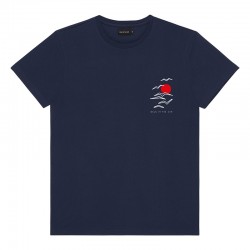 BASK IN THE SUN BIRDS TEE NAVY