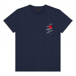 BASK IN THE SUN BIRDS TEE NAVY