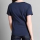 MAELLE T SHIRT FEMME COL V MC MARINE