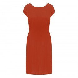 TRANQUILLO S23E24 ECOVERO DRESS RED EARTH