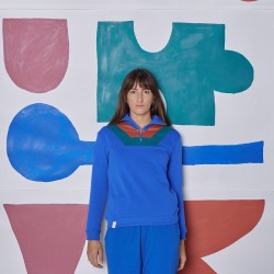SWEAT SOLAIRE BLEU KLEIN GRAINE