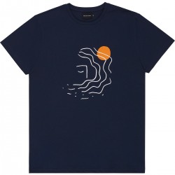 WAVY FACE TEE NAVY