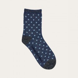 2260001 SINGLE PACK GLITTER DOT SOCKS 1065 LIMOGES KNOWLEDGE COTTON APPAREL