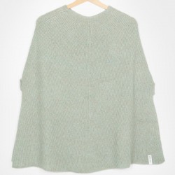 PONCHO ANNA MELANGE GREEN LICHENI