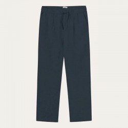 1070003 FIG LINEN PANTS 1432 MOONLIGHT BLUE KNOWLEDGE COTTON APPAREL