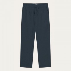 1070003 FIG LINEN PANTS 1432 MOONLIGHT BLUE KNOWLEDGE COTTON APPAREL