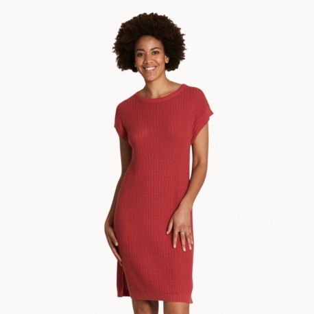 KNIT DRESS MINERAL RED TRANQUILLO