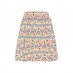 S24F23 ECOVERO SKIRT IKAT TRANQUILLO