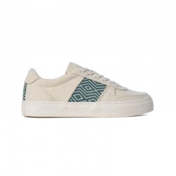 MAI CHAU CANVAS BEIGE TEAL GREEN NGO