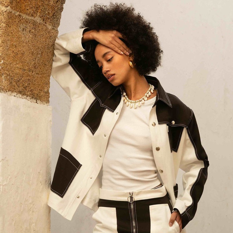 Veste en jean marron online