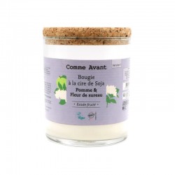 BOUGIE A LA CIRE DE SOJA POMME & FLEUR DE SUREAU