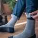 CHAUSSETTES CHEVRON MARINE / GRIS CLAIR 43-46