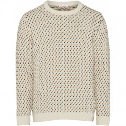 JACQUARD O-NECK WINTER WHITE