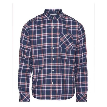 CHECKED BUTTON DOWN SHIRT 1188 DARK DENIM