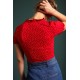 CELIA BLOUSE LITTLE DOTS CHILI RED