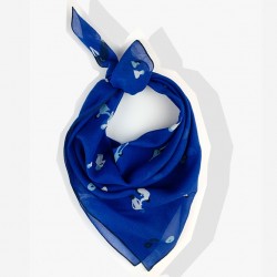 FOULARD COTON BIO BAIGNEURS BLEU