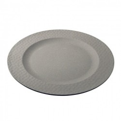 LARGE PLATE HAMMERED GREY