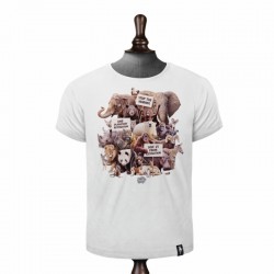DIRTY VELVET ANIMAL ACTIVISTS T-SHIRT VINTAGE WHITE