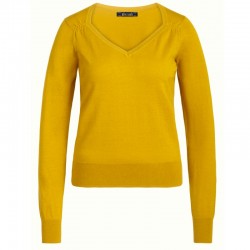 DIAMOND KNIT TOP CURRY YELLOW XS