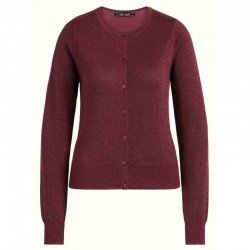 CARDI ROUNDNECK LAPIS BEET RED