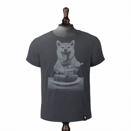DOG'S DINNER T-SHIRT CHARCOAL