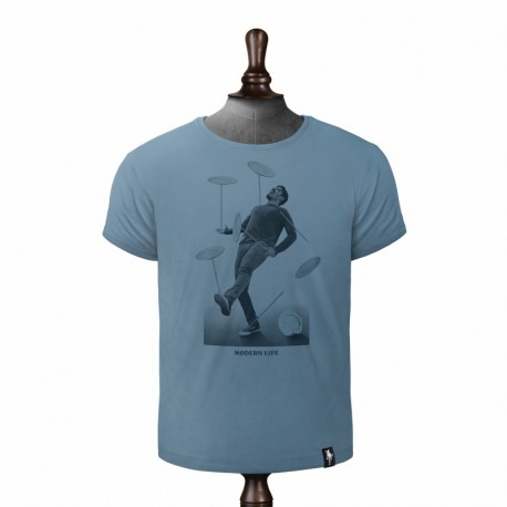 SPINNING PLATES T-SHIRT NOBLE BLUE