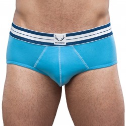 BRIEF SKYBLUE FABRIC/WHITE STITCH